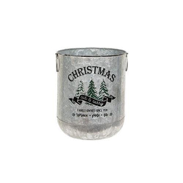 2 Set Cut & Carry Christmas Metal Buckets - The Fox Decor